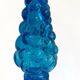 Grande carafe vintage en verre bleu piscine