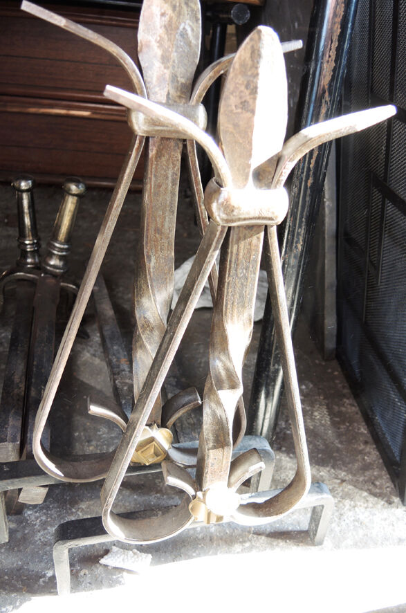 Former forged iron chimney set (9 pieces)