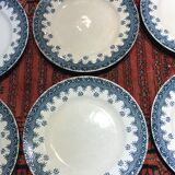 Flat plates (x12) iron earth. St Amand & Hamage.