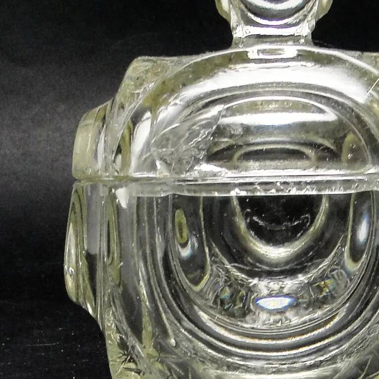 Sugar bowl, postmodern new look, glass, Poland, 1970s