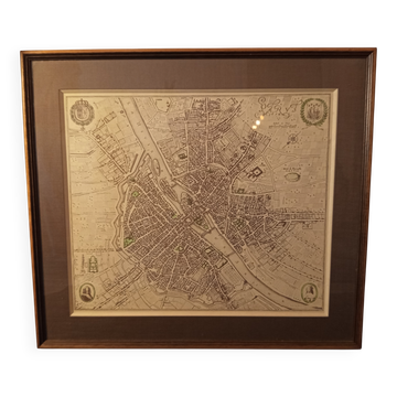 Carte historique – Plan de Paris en 1654 d'après Caspar Merian