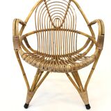 Rattan armchair by Rohe Noordwolde, 1960