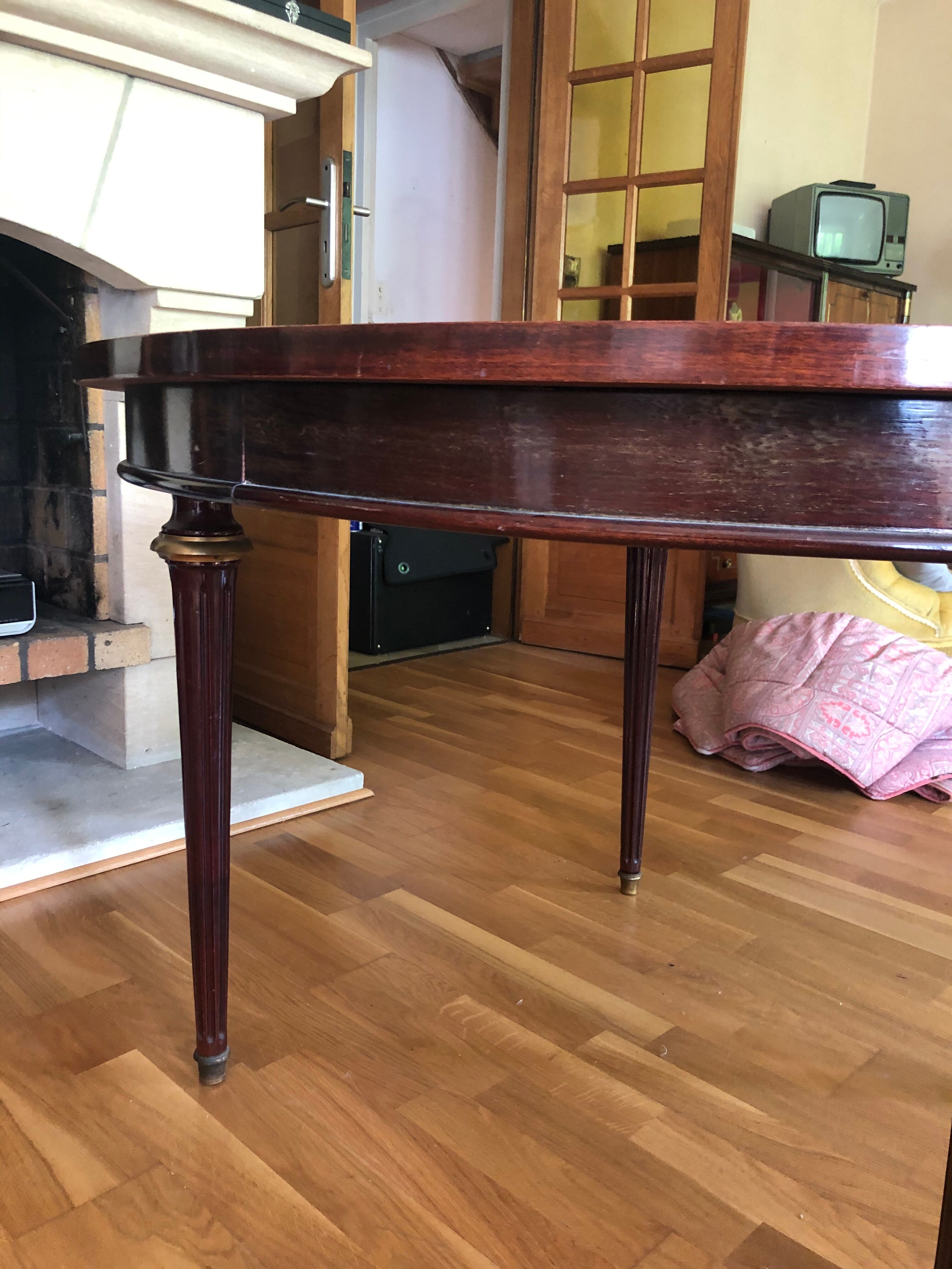 Louis XVI mahogany style dining table