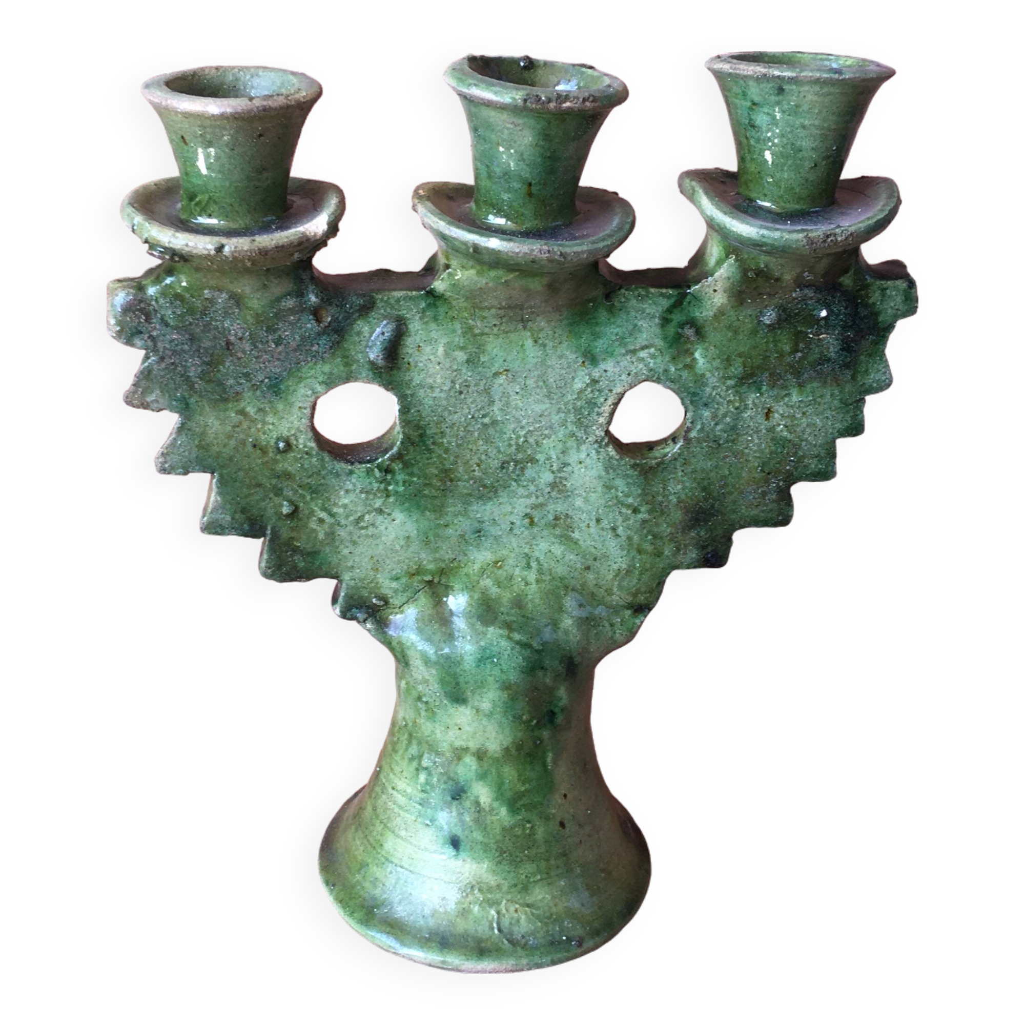 Tamegroute pottery candle holder
