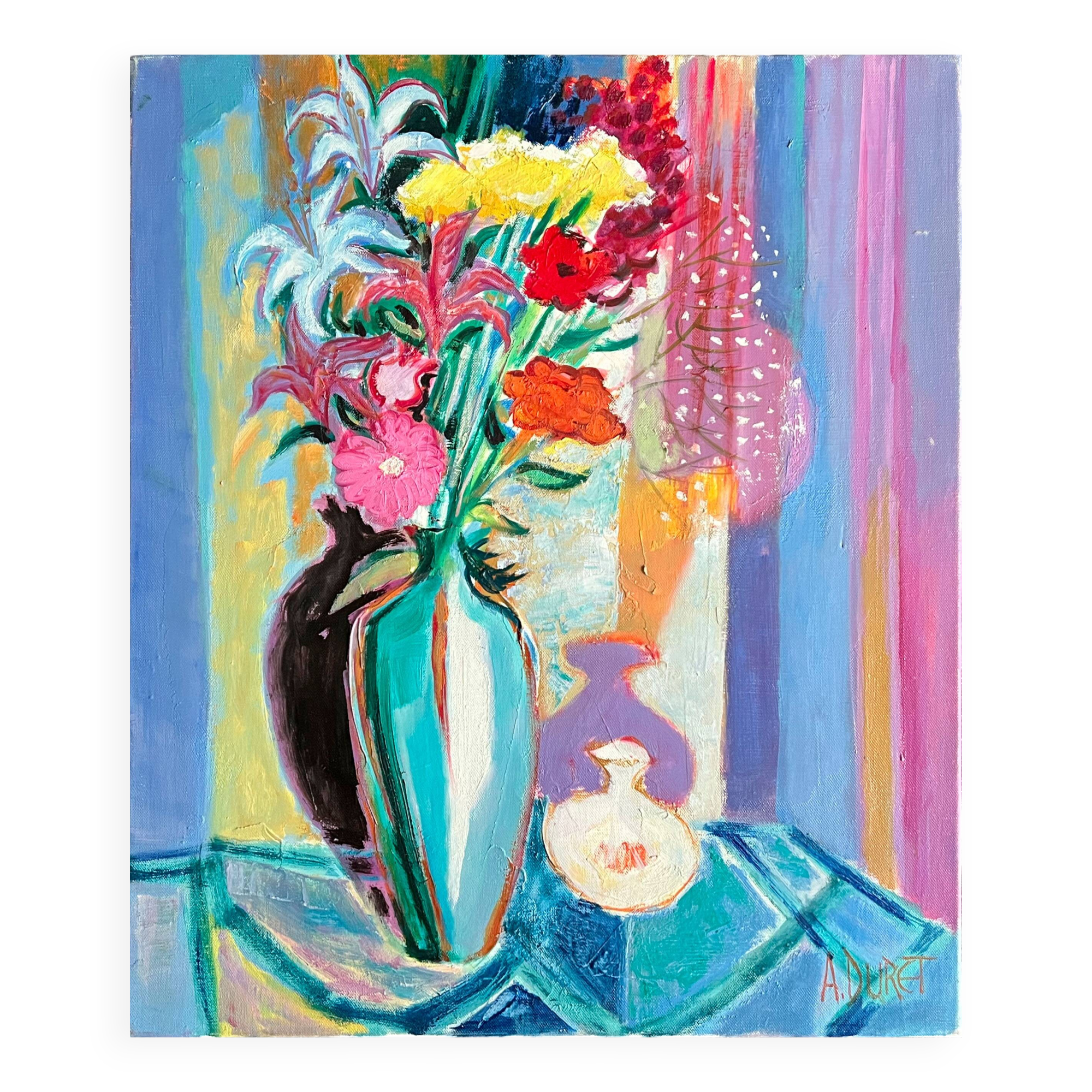 "Flowers in a Vase" by André Duret