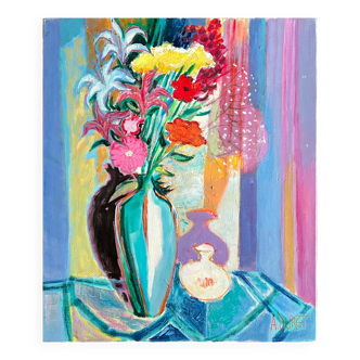 "Flowers in a Vase" by André Duret