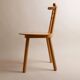 Light Wood Vintage Chair - 1980s Italian Minimalist, Japanese-Inspired, Solid Wood, Batch of 2