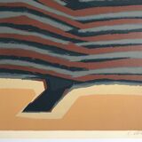 Original lithograph signed in pencil by Raoul UBAC, Earth V, 1978