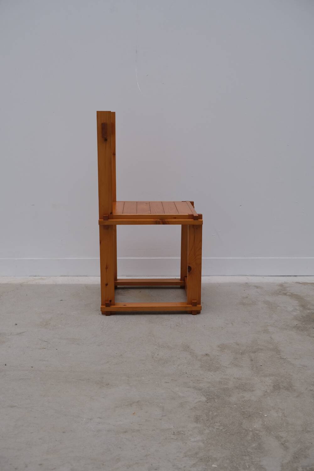 Solid pine chair, 1970