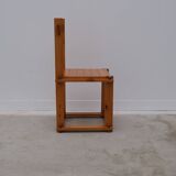 Solid pine chair, 1970
