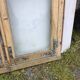 Old fir window with frame (one opening pane)