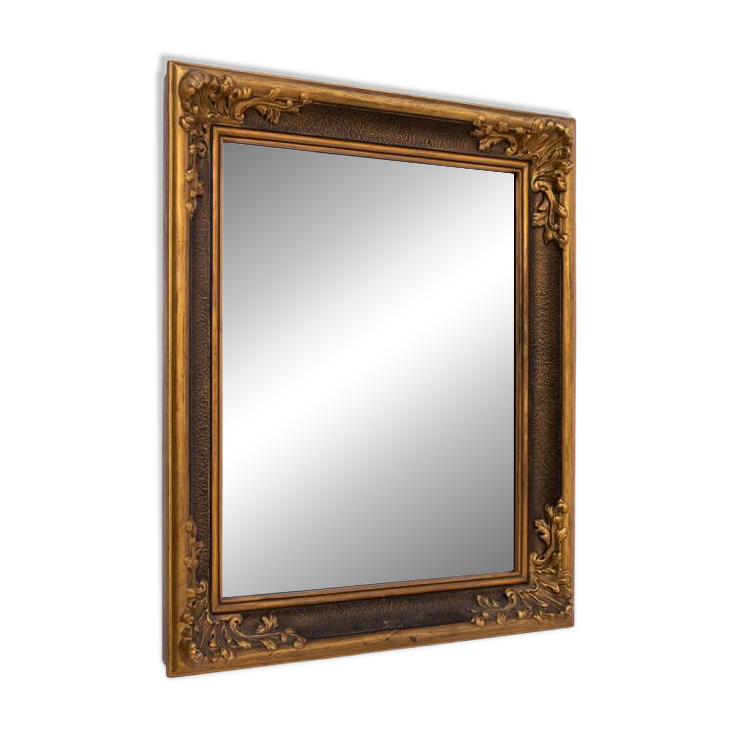 Mirror in a decorative gold frame, 63.5 x 54 cm