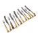 Vintage stainless steel and horn table service for 6 people, Germany, 1900s.
