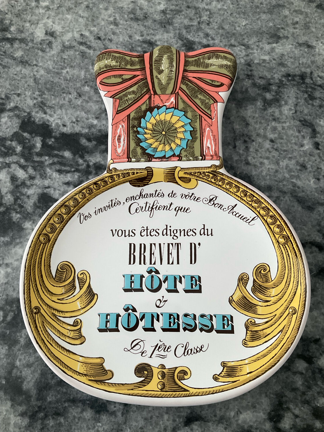 Vintage Estello-France ceramic enamelled catchall