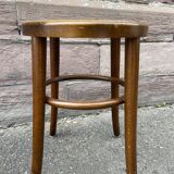 Vintage curved wooden piano stool