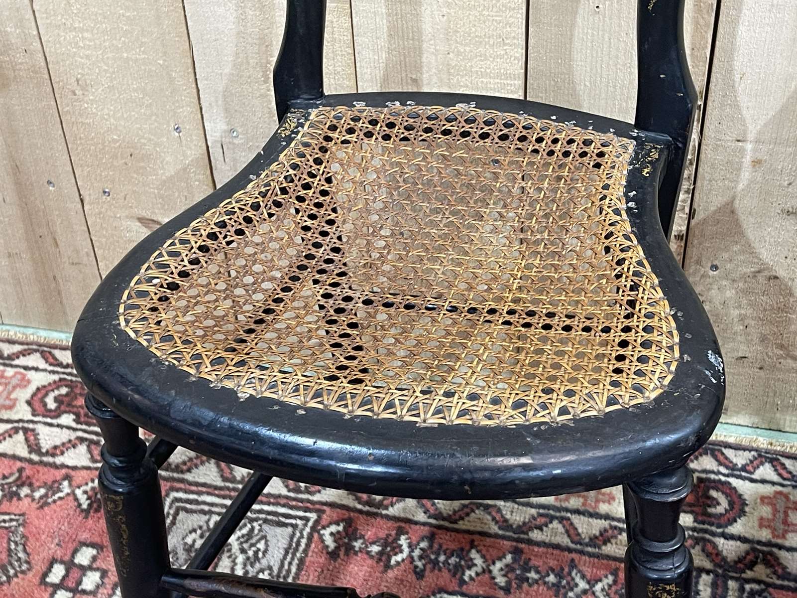 Pair of chairs Napoleon III XIXth in norci wood and mother-of-pearl inlay