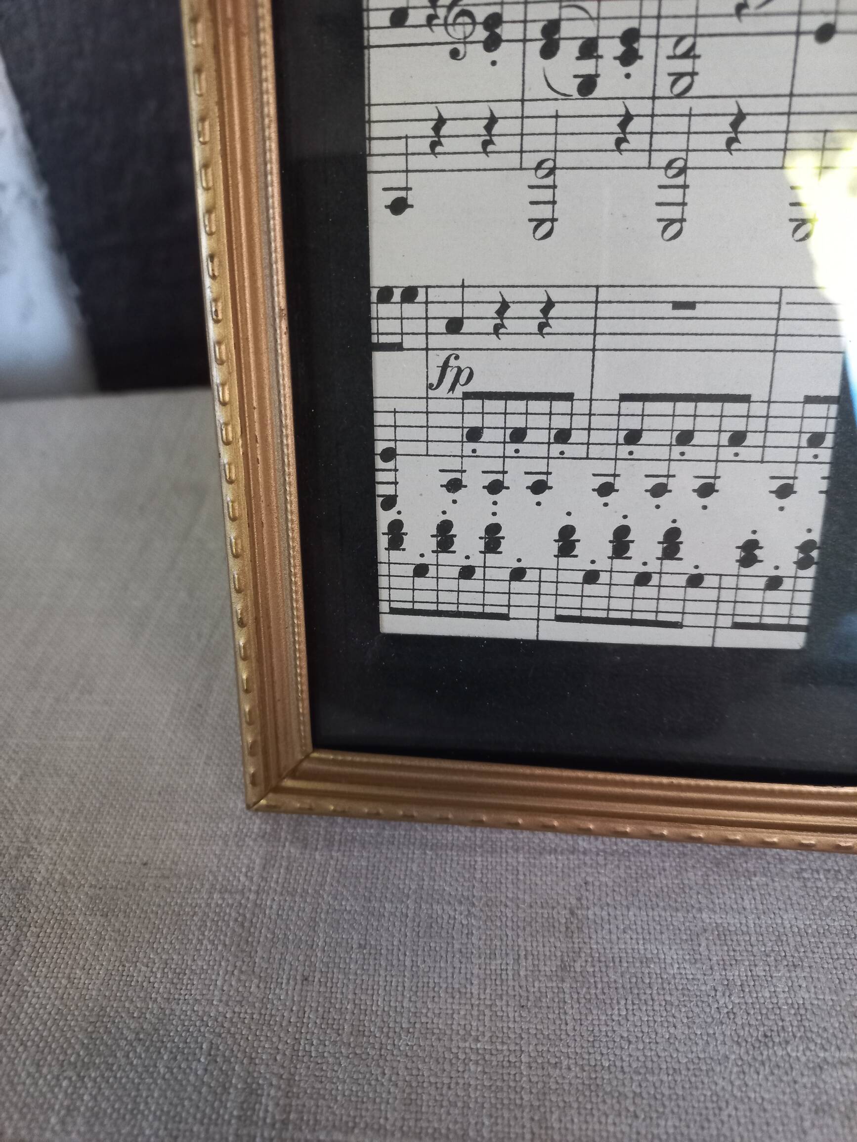 Gold metal photo frame