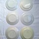 Multicolored flower dinner plates from Moulin des Loups, St Amand and Badonville