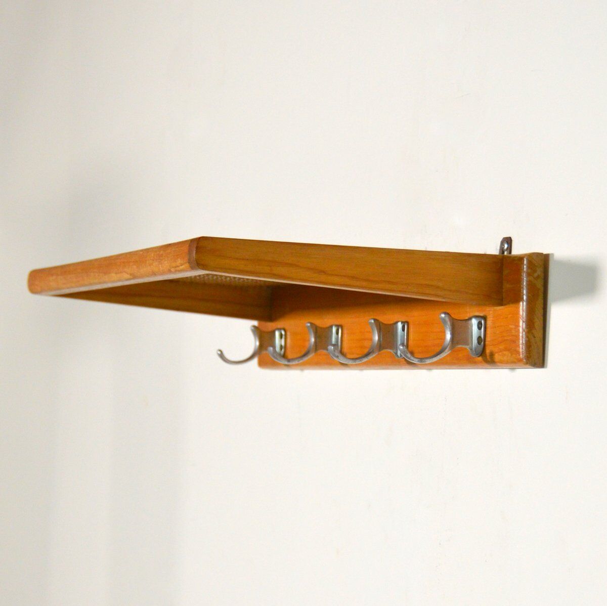 50s coats holder wood and metal