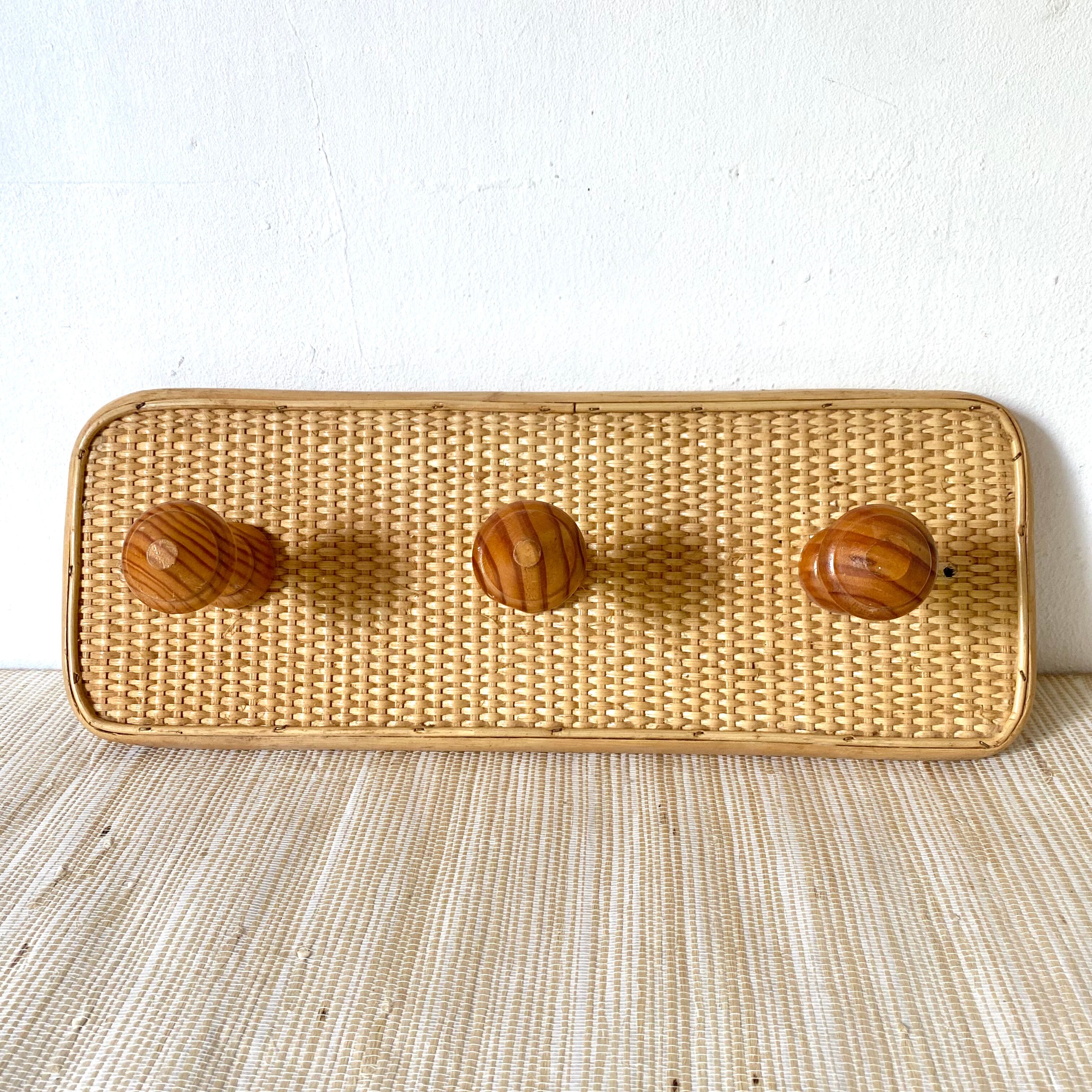 Rattan coat rack and canning