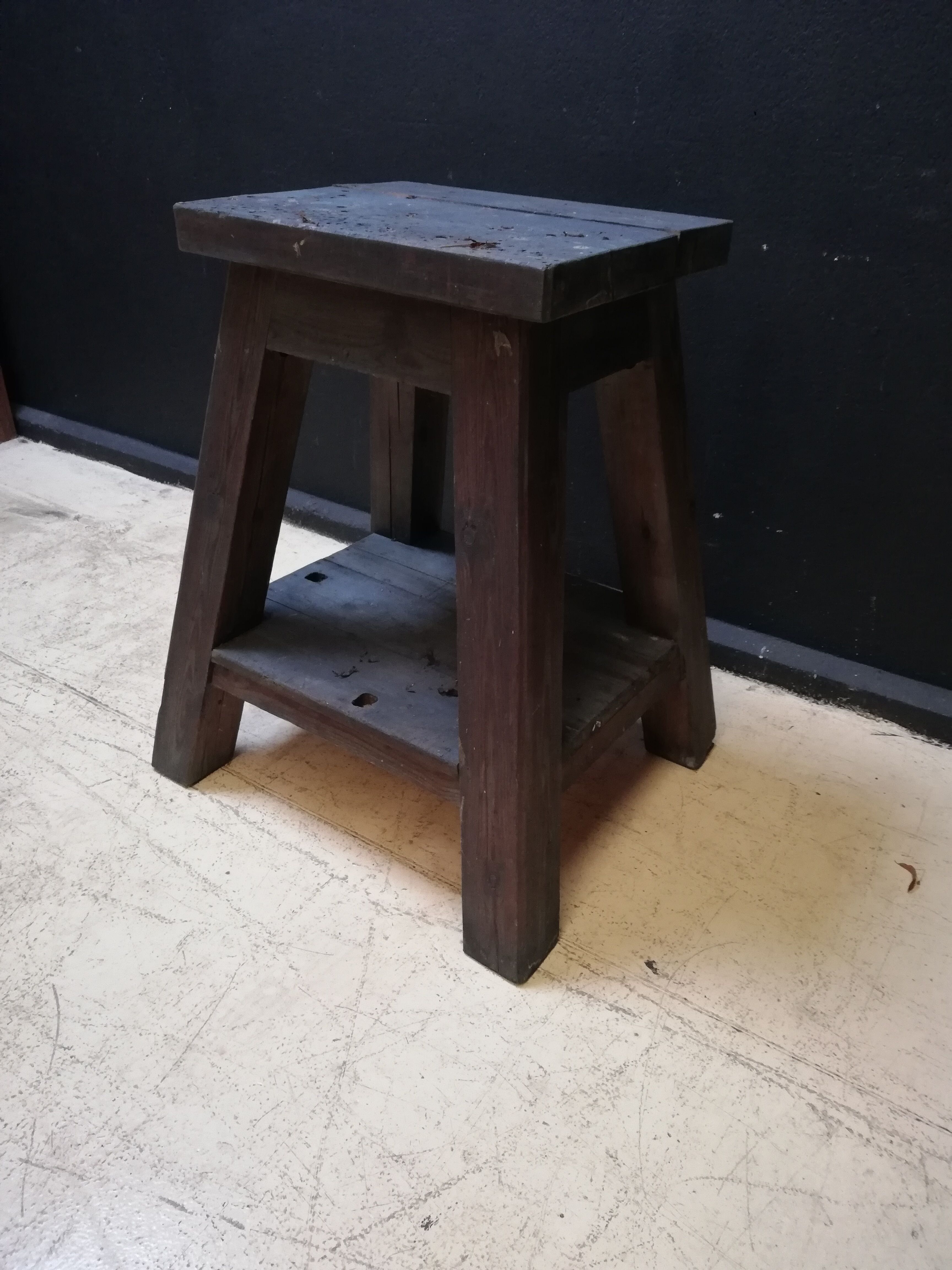Old vintage wooden workbench