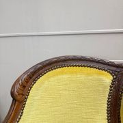 Banquette, natural wood canapé in louis xvi style, 19th century