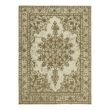 Handmade Turkish Contemporary 1980s 293 cm x 380 cm Beige Wool Carpet