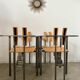 4 old raw design chairs Karl Friedrich Forster model Trix KFF postmodern 70s/80s