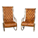 Mid 20thc british made pair of leather rocking chairs c.1950