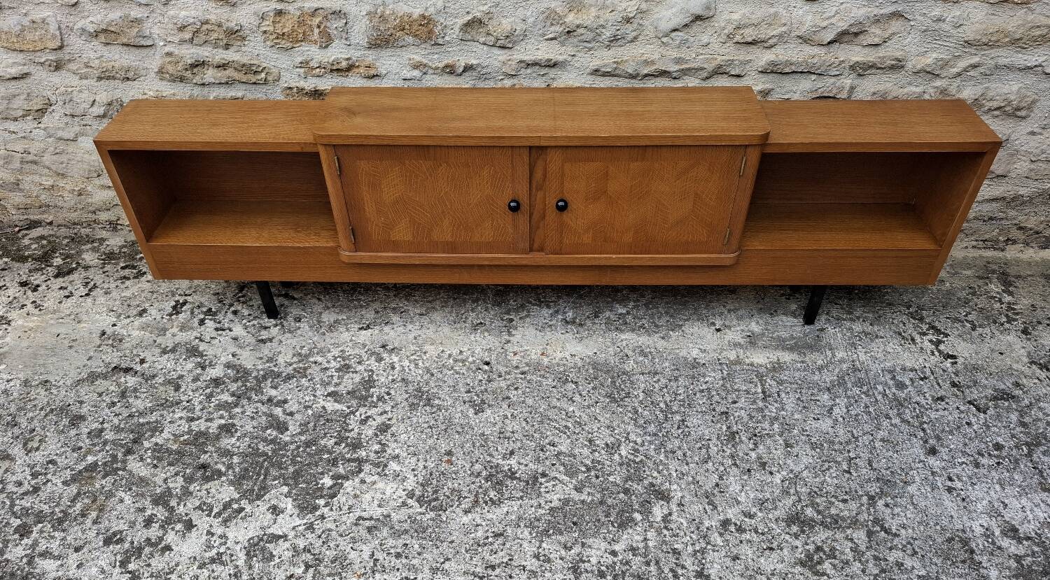 Low oak sideboard