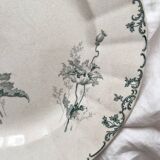 Round ironstone dish “Pavots” Choisy le Roi