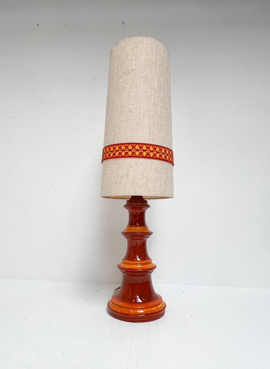 Ceramic fat lava Hustadt Leuchten floor lamp, 1970s