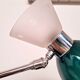 Chrome metal diabolo lamp and green globe