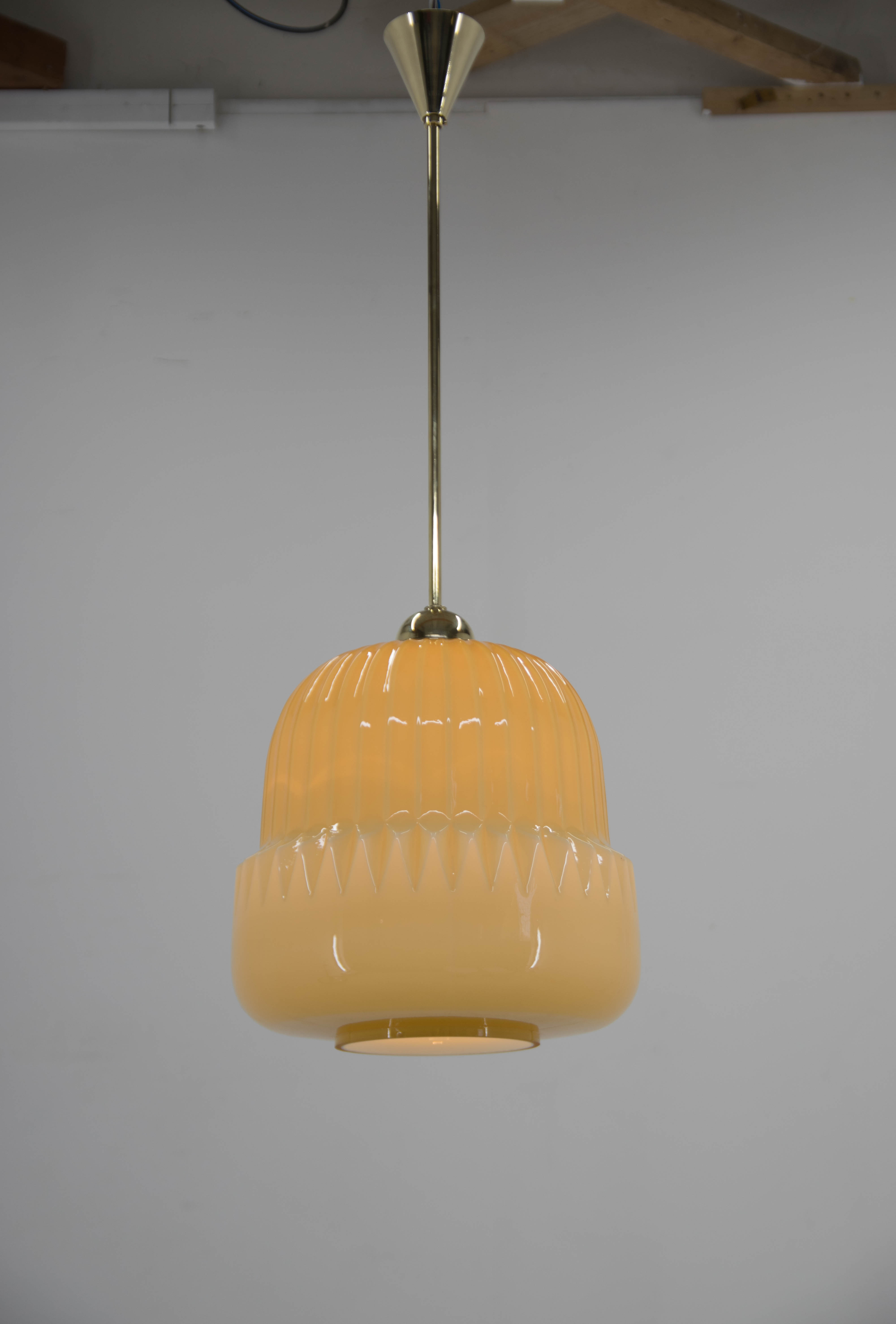 Mid-century glass pendant, 1960s