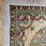 Algiers silk tablecloth, early 20th century, floral motifs enhanced with gold thread, handmade