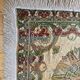 Nappe en soie d’Alger époque début XXe motifs floraux rehaussés de fils dorés, fait main