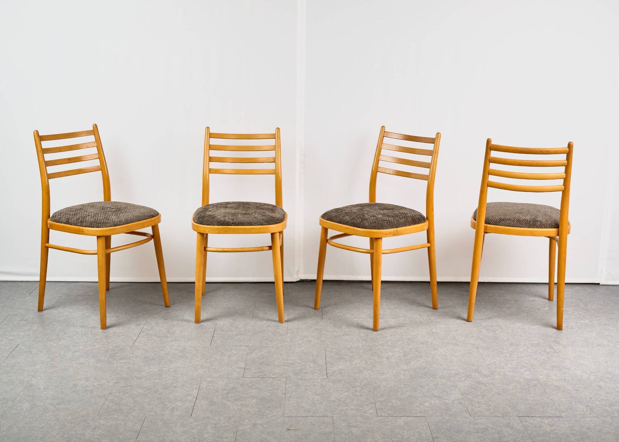 Set of 4 Dining Chairs, by TON, 1960s, Czechoslovakia