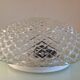 Plafonnier rond en verre pointes diamant années 60/70