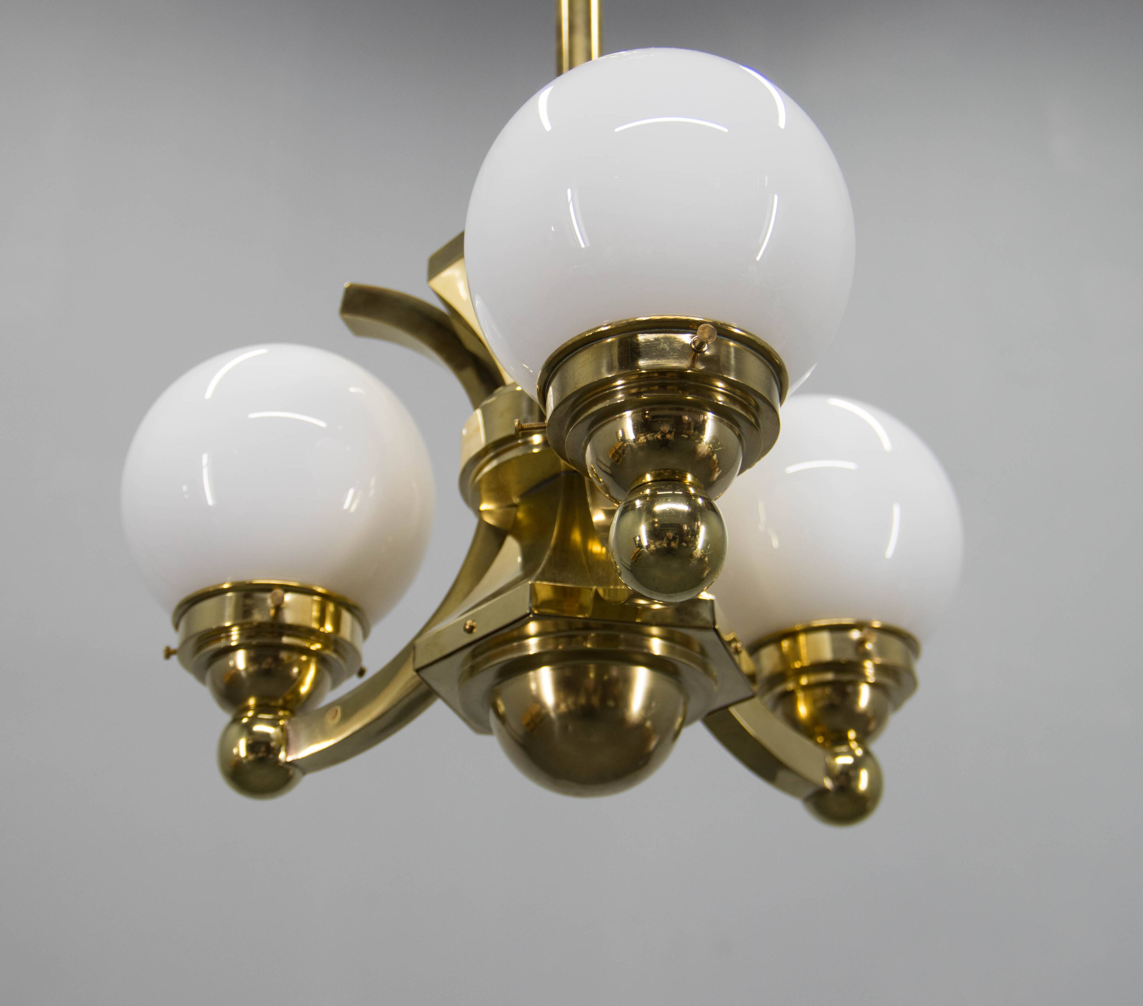 Art Deco Chandelier by Gocar, 1910s, Restored