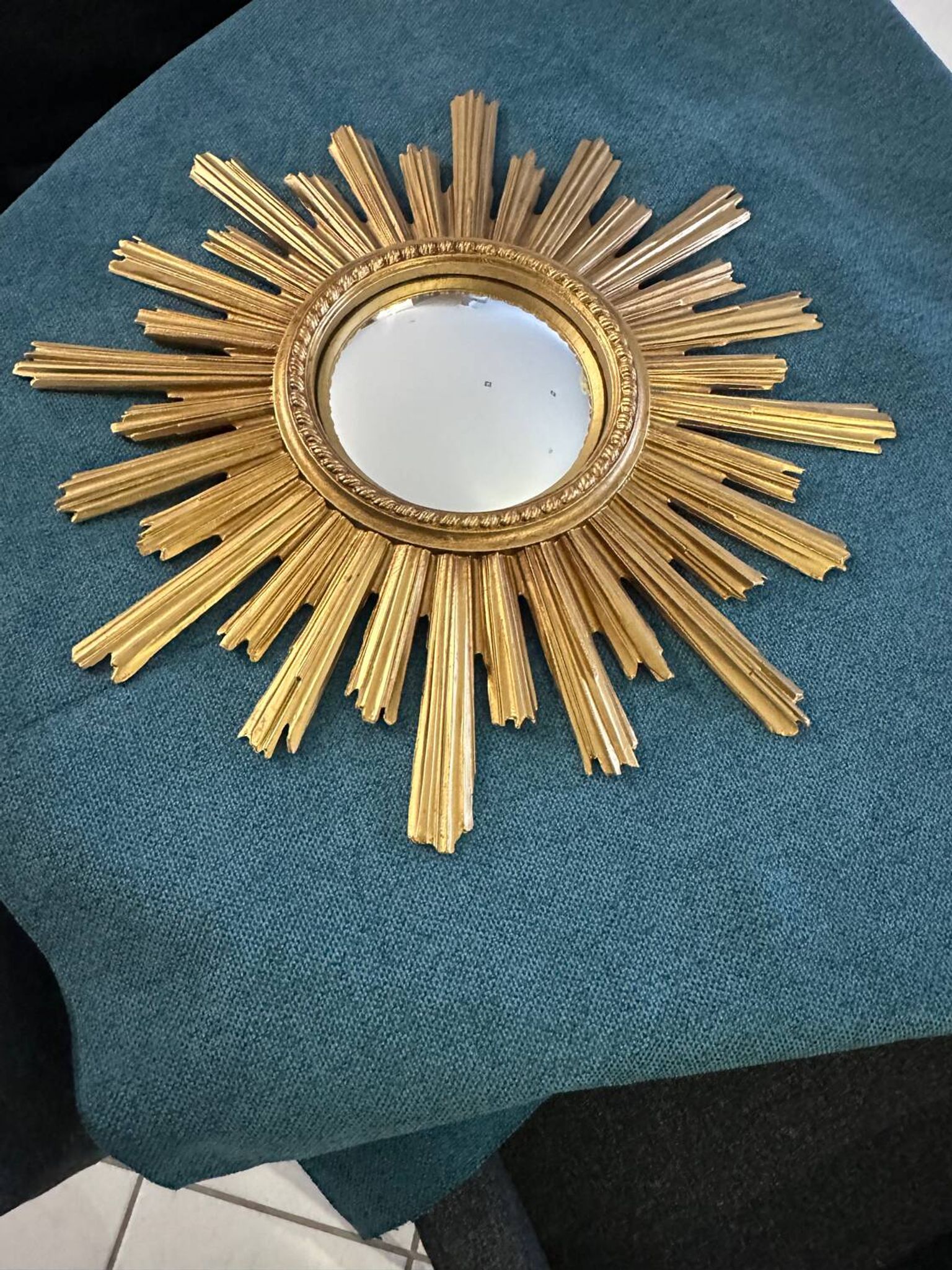 Miroir soleil œil de sorcière vintage années 1960