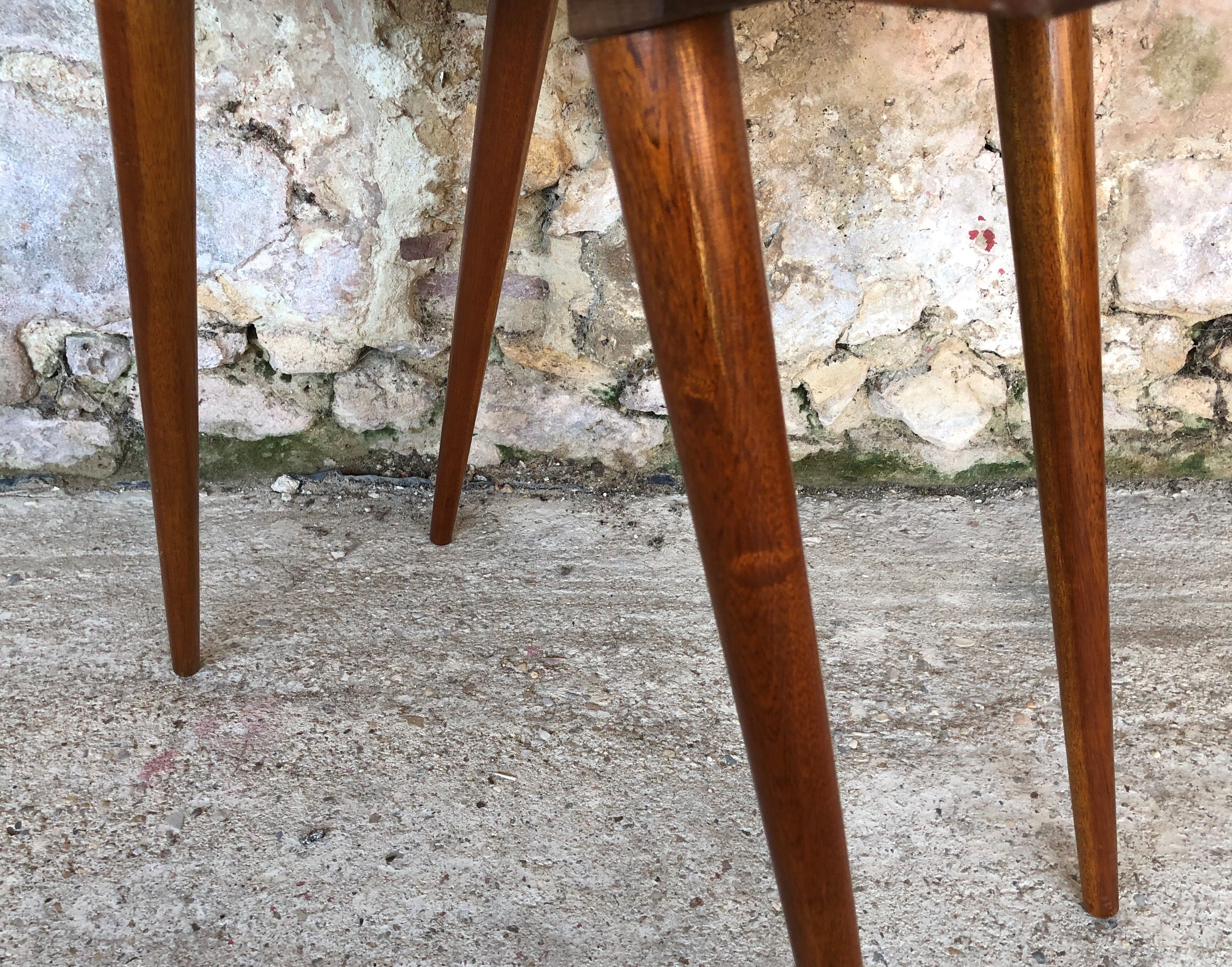 Vintage side table, compass feet 50/ 60s