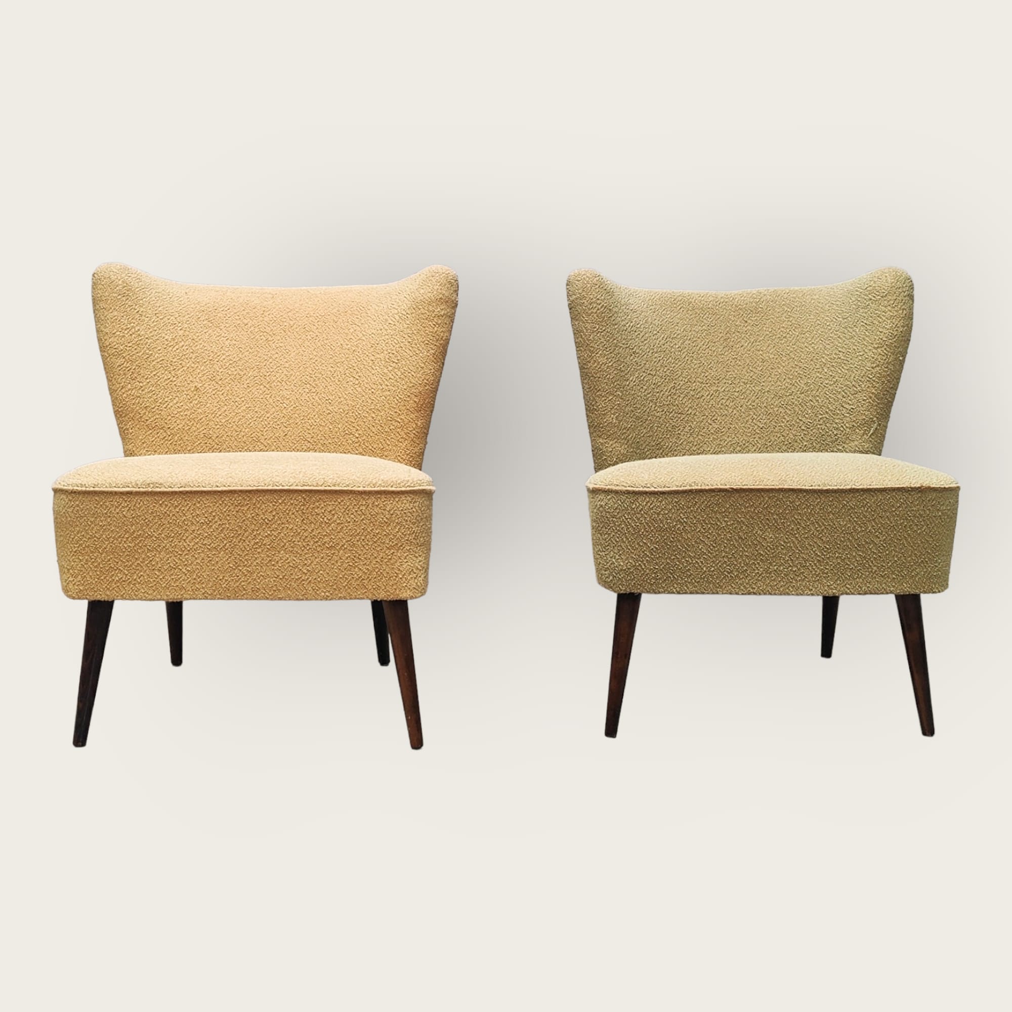 2 mid century cocktail chairs