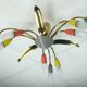 1950s mid century sputnik spider 9-light CEILING LAMP brass metal