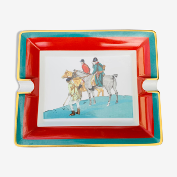 Hermès ashtray hunting scene pattern