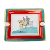 Hermès ashtray hunting scene pattern