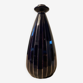 Art Deco vase in stamped enameled ceramic