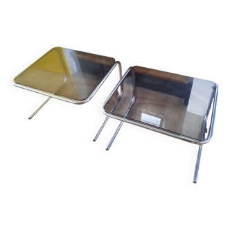 Paire de tables basses , design italien, Années 1970