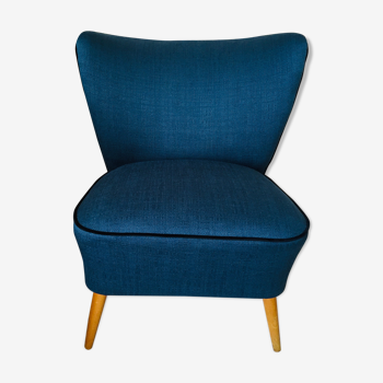 Fauteuil cocktail bleu paon