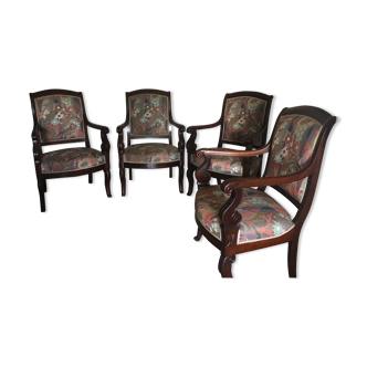 4 Louis Philippe armchairs
