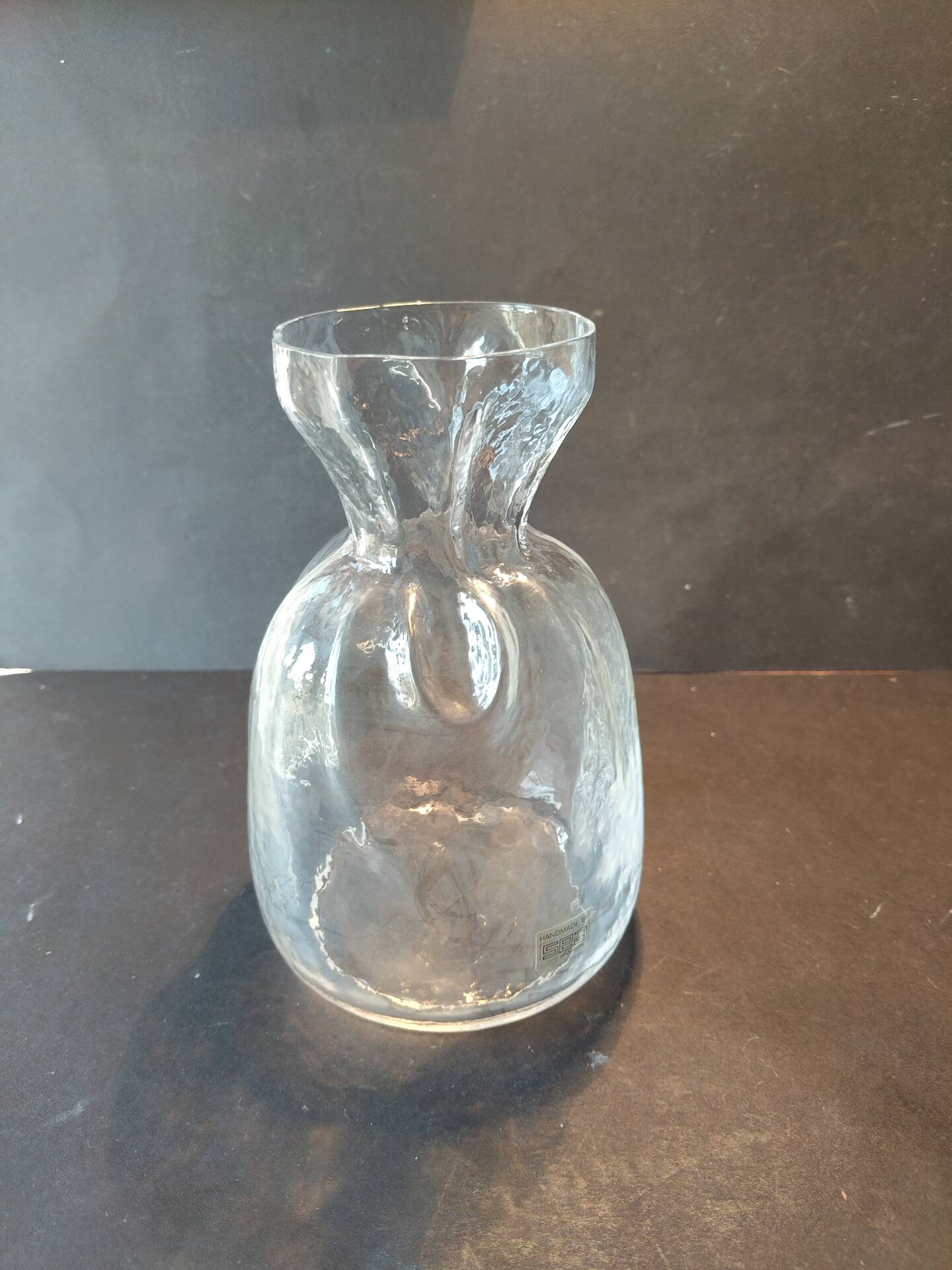 Blomknyte glass vase by Rune Strand for SEA Sweden, 1970s